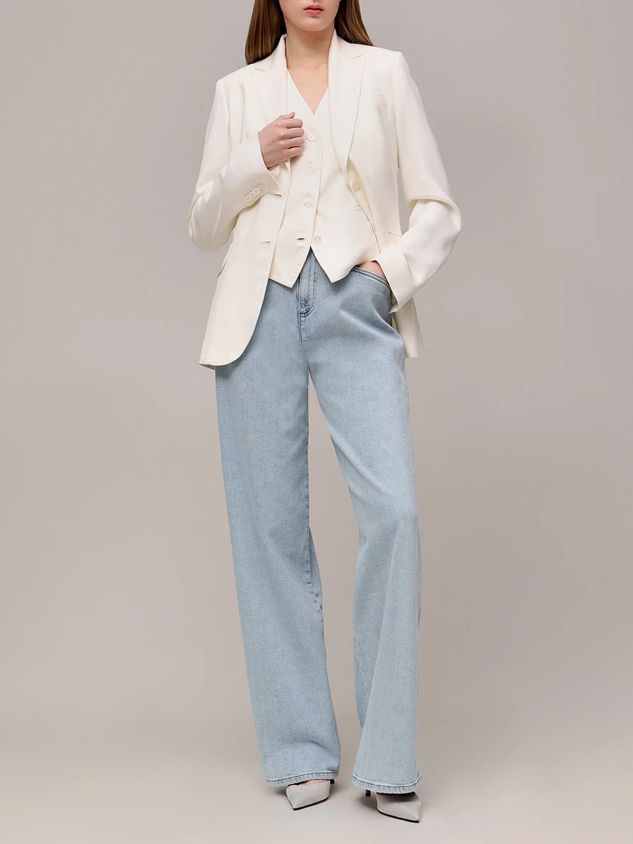 Джинсы хлопковые KITON DJ53102K0930F0100A Голубой  Фото 2