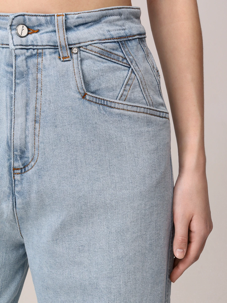 Джинсы хлопковые KITON DJ53102K0930F0100A Голубой  Фото 5