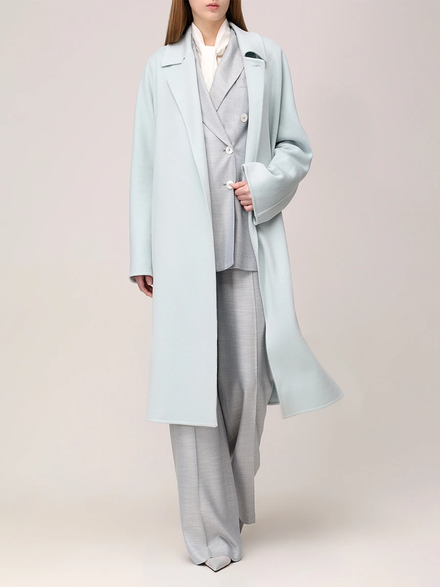 Пальто кашемировое KITON D48651DK0975E03000 Голубой  Фото 2