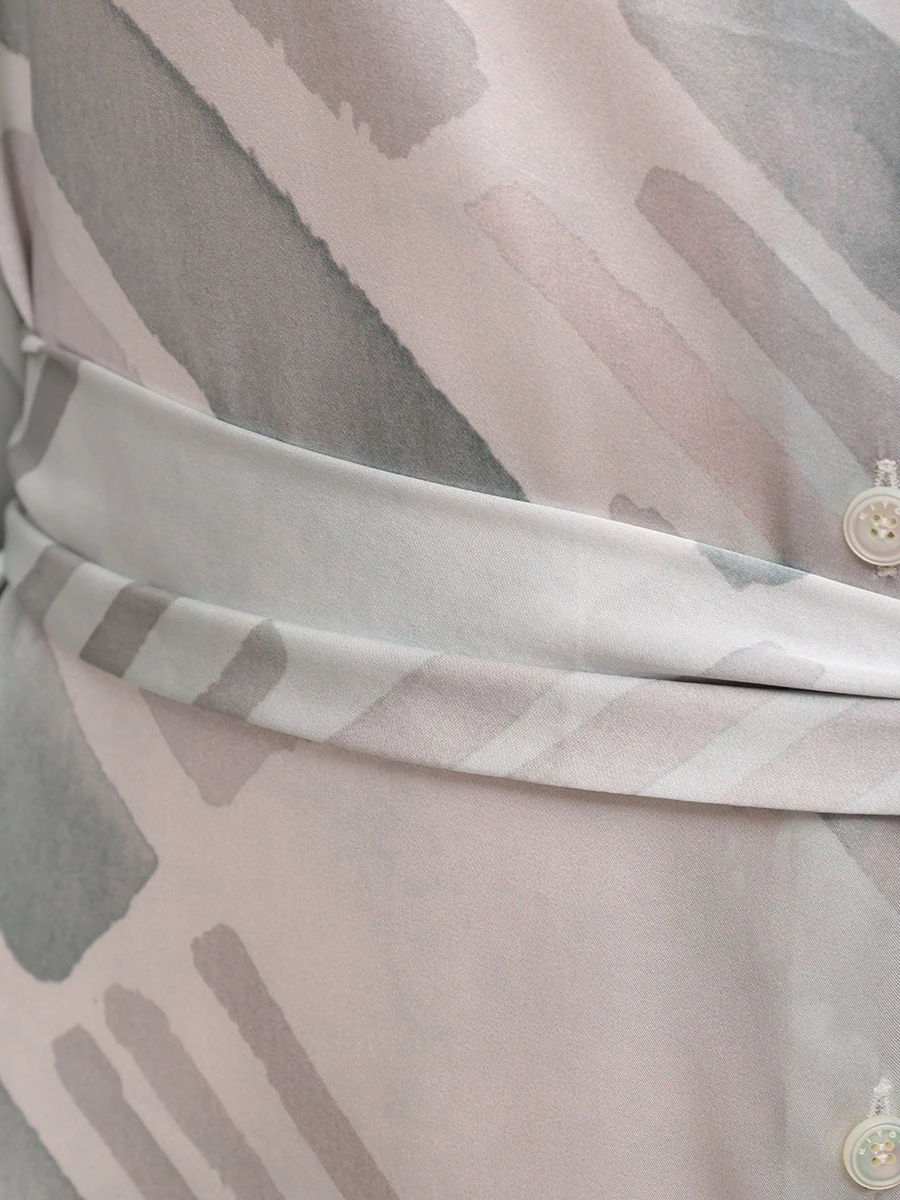 Платье шелковое KITON D58357K0926E02000 Голубой  Фото 6