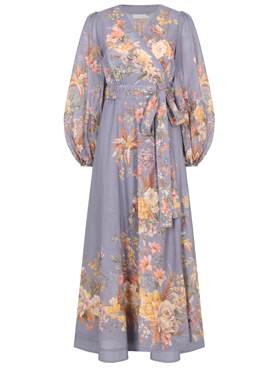 Платье хлопковое ZIMMERMANN 1179DRS253 Фиолетовый 