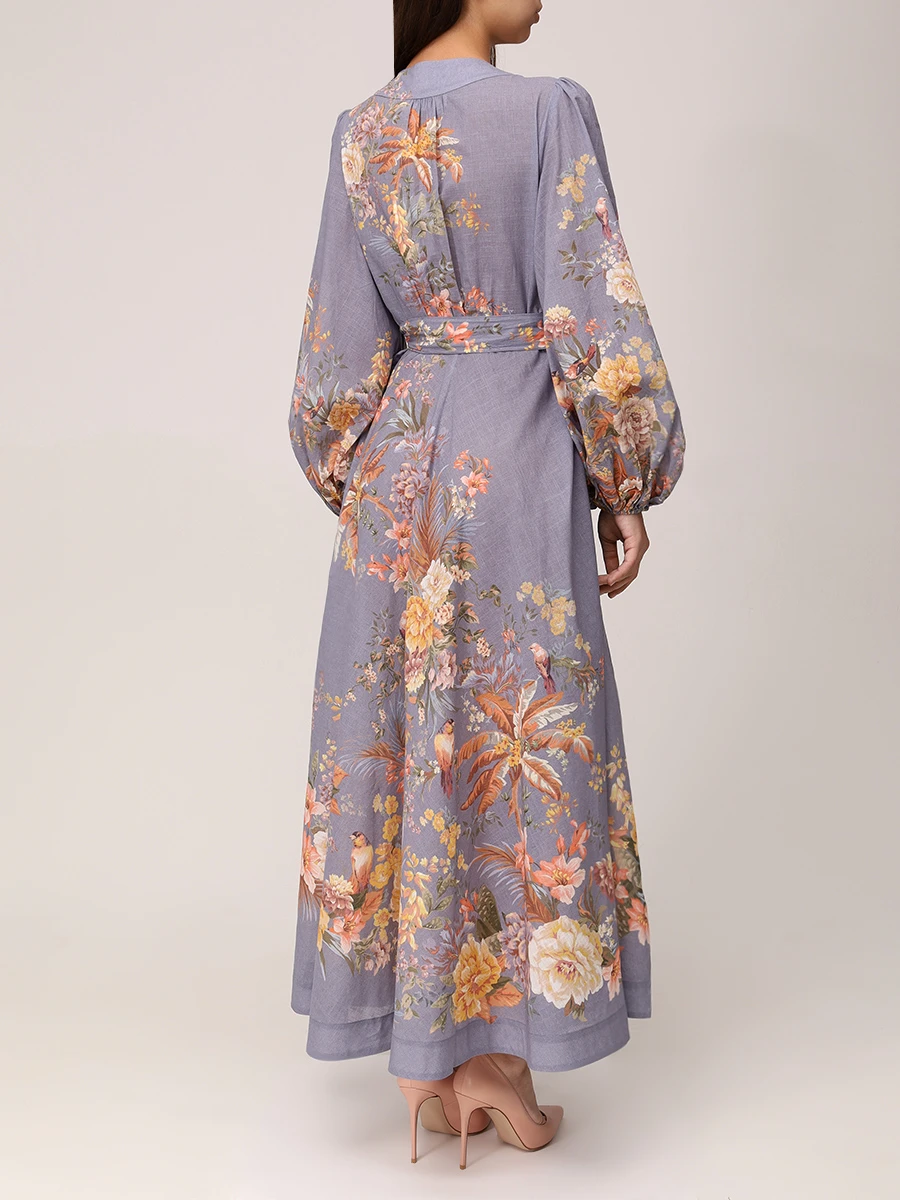 Платье хлопковое ZIMMERMANN 1179DRS253 Фиолетовый  Фото 3