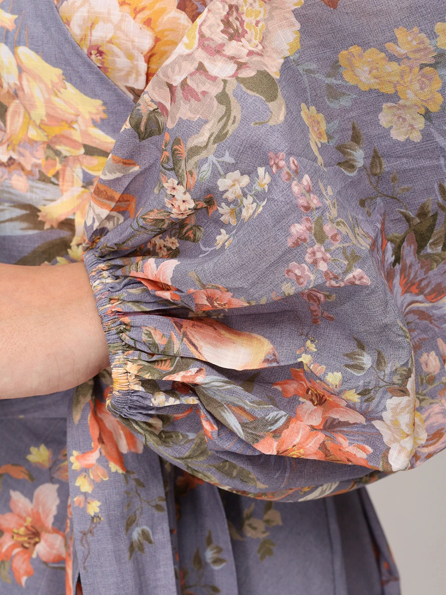 Платье хлопковое ZIMMERMANN 1179DRS253 Фиолетовый  Фото 5