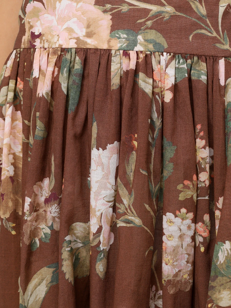 Юбка хлопковая ZIMMERMANN 1488SRS252 Коричневый  Фото 5