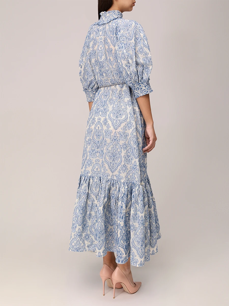 Платье хлопковое ZIMMERMANN 1744DRS251 Голубой  Фото 3