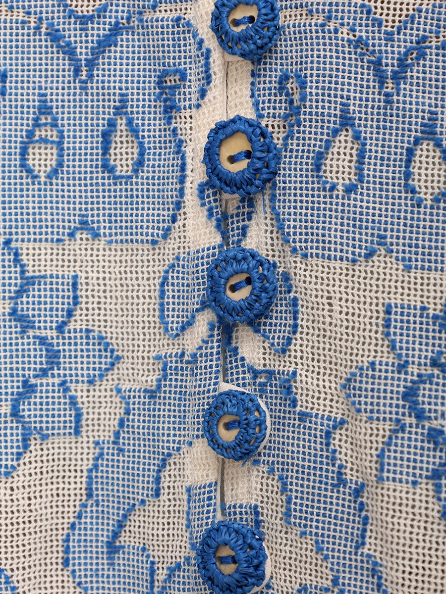 Платье хлопковое ZIMMERMANN 1744DRS251 Голубой  Фото 6