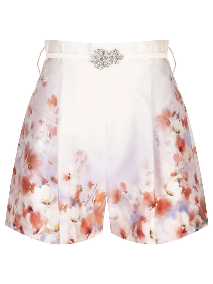 

Шорты из хлопка и шелка, Мультиколор, 2355AR251