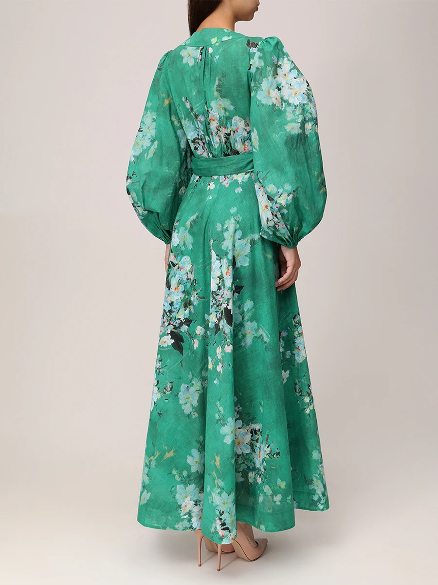 

Платье хлопковое, Зеленый, 3121DRS255