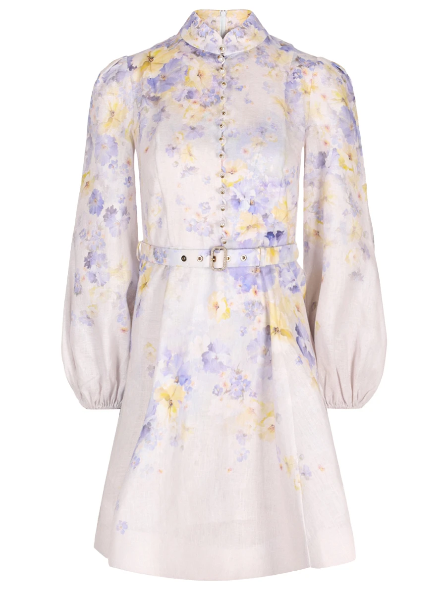 Платье льняное ZIMMERMANN 9142DR251 Мультиколор 