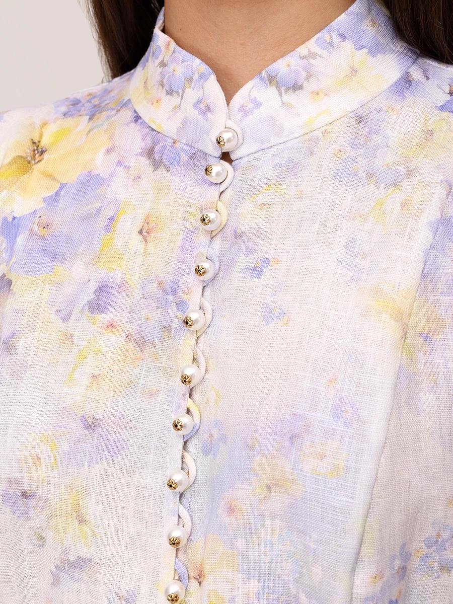 Платье льняное ZIMMERMANN 9142DR251 Мультиколор  Фото 5