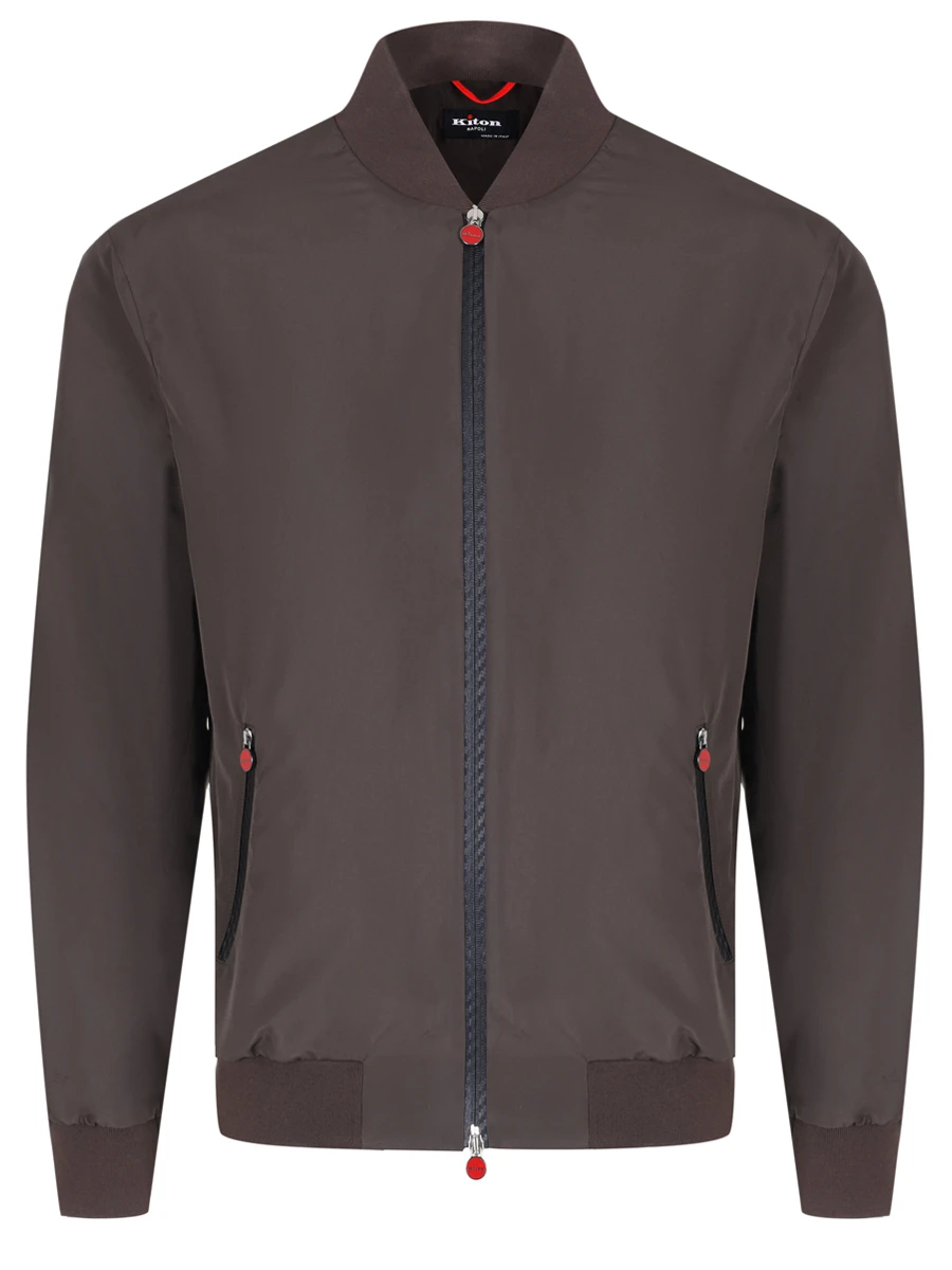 Бомбер однотонный KITON UBLMSEAK0750F09000 Коричневый 