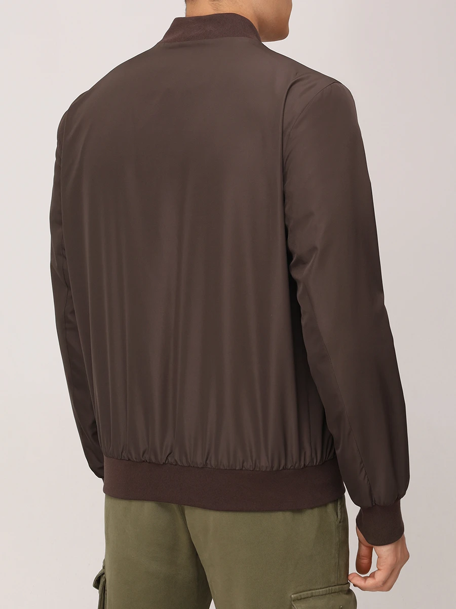 Бомбер однотонный KITON UBLMSEAK0750F09000 Коричневый  Фото 3