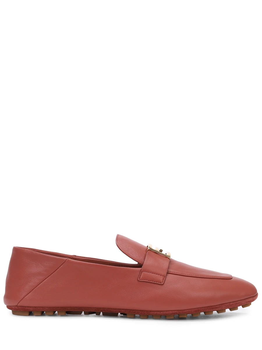 Мокасины кожаные FENDI 8D8514NBAF1G1U Коричневый 
