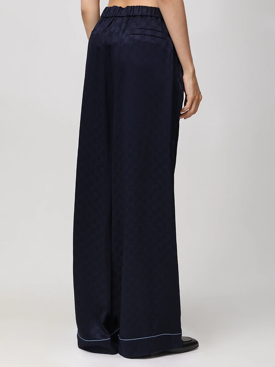 Брюки с принтом GUCCI 804069Z7ADN4330 Синий  Фото 3