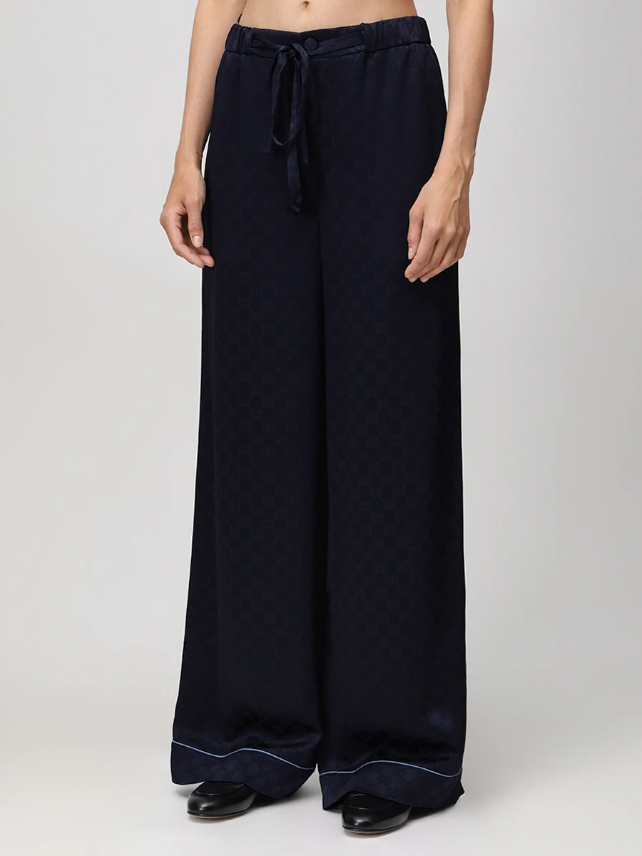 Брюки с принтом GUCCI 804069Z7ADN4330 Синий  Фото 4