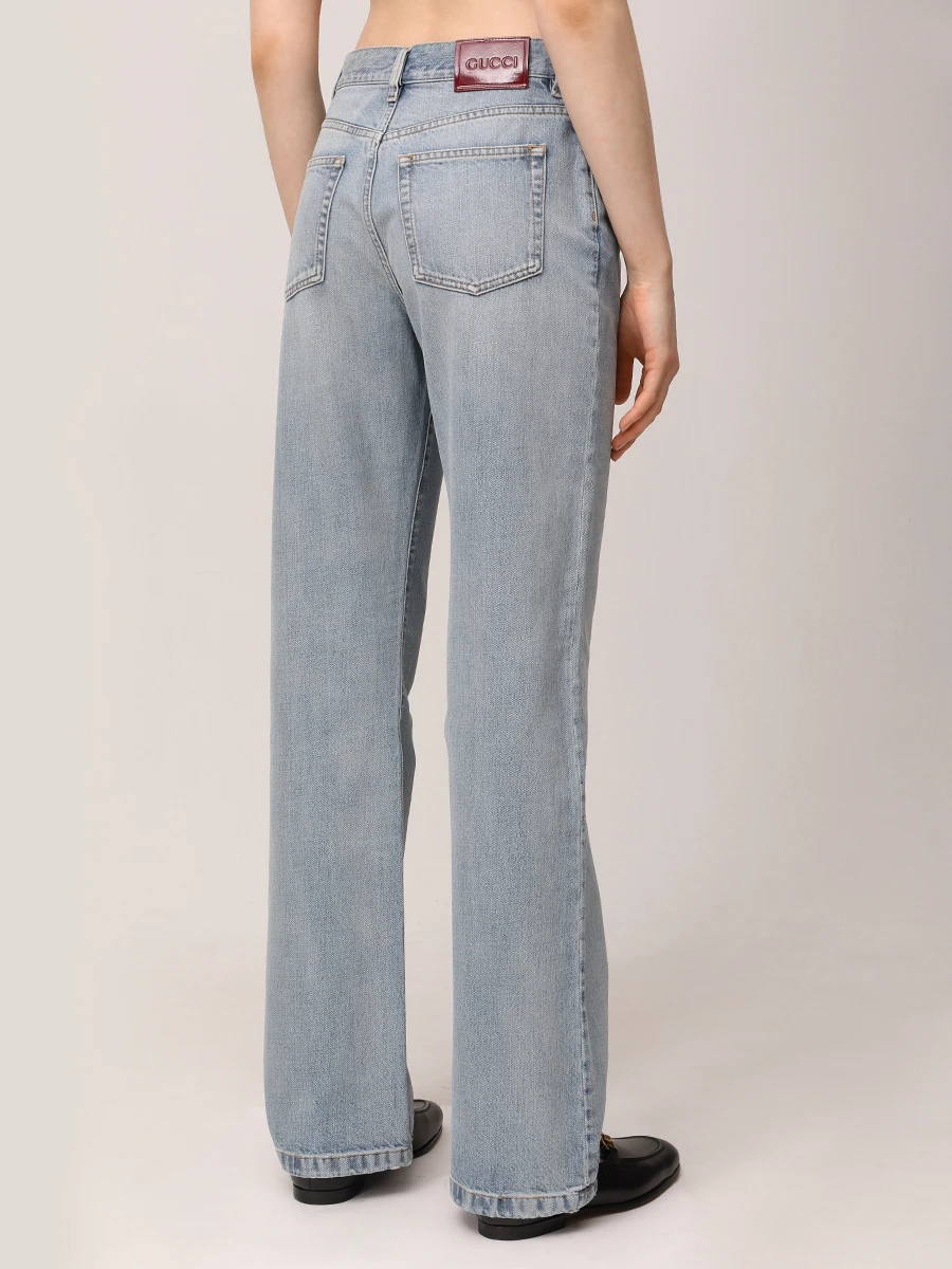 Джинсы хлопковые GUCCI 810821XDC1H4011 Голубой  Фото 3
