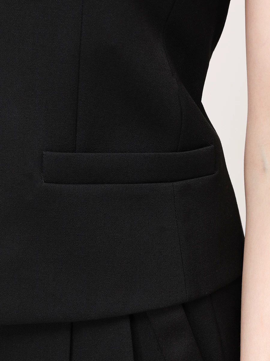 Жилет шерстяной SAINT LAURENT 818438-Y7E63-1000 Черный  Фото 5