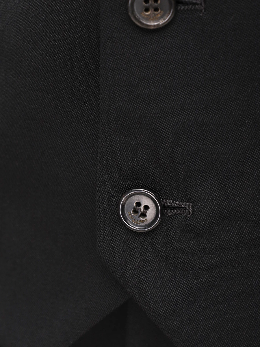Жилет шерстяной SAINT LAURENT 818438-Y7E63-1000 Черный  Фото 6