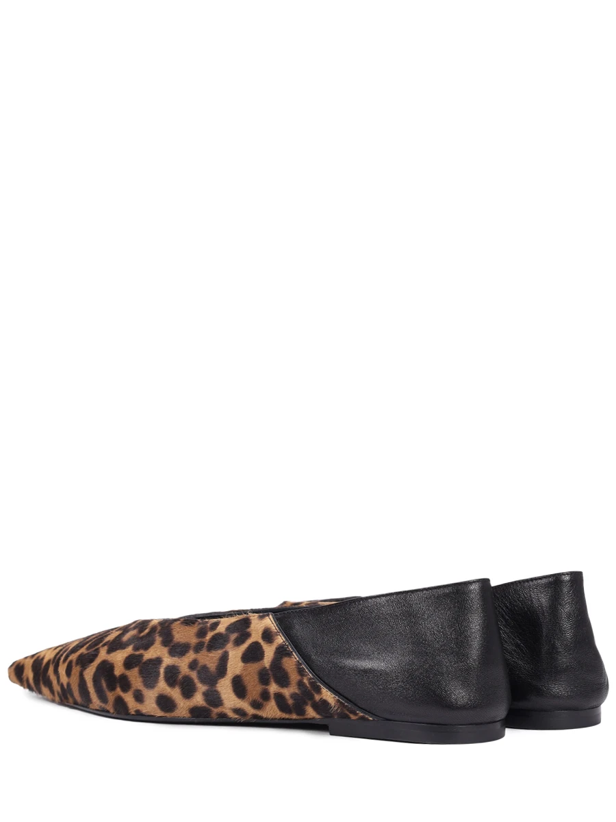 Балетки кожаные SAINT LAURENT 819319-AAENO-9869 Анималистичный принт  Фото 5