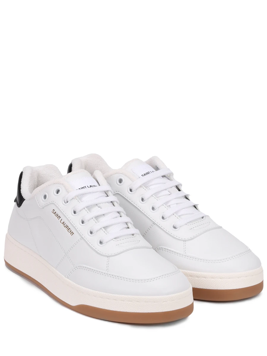 Кеды кожаные SAINT LAURENT 819478-00NI0-9061 Белый  Фото 3