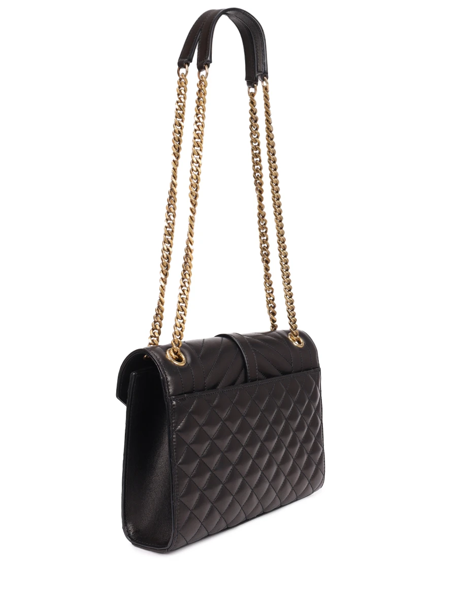 Сумка кожаная Envelope SAINT LAURENT 600185-AACT7-1000 Черный  Фото 4