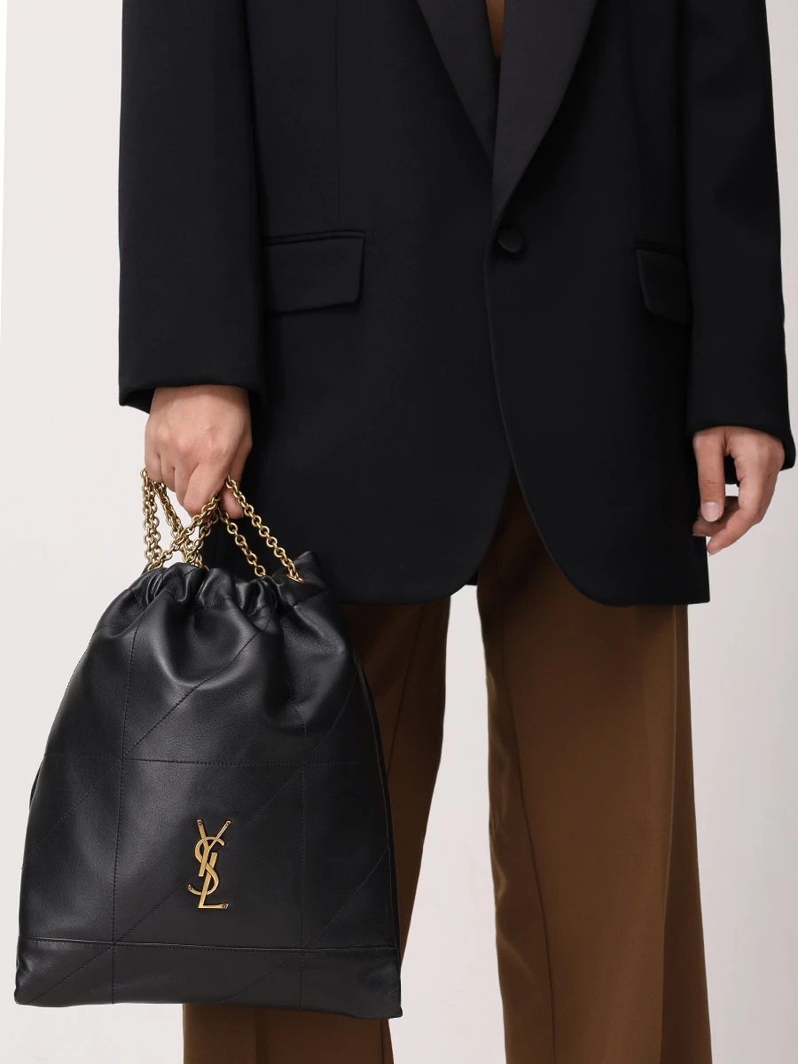 Сумка кожаная Jamie SAINT LAURENT 781666-AAB32-1000 Черный  Фото 3