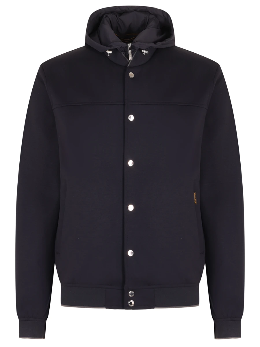 Бомбер однотонный MOORER MOUGI101030TEPA508/DARREN-JK/DARK BLU Темно- Синий 