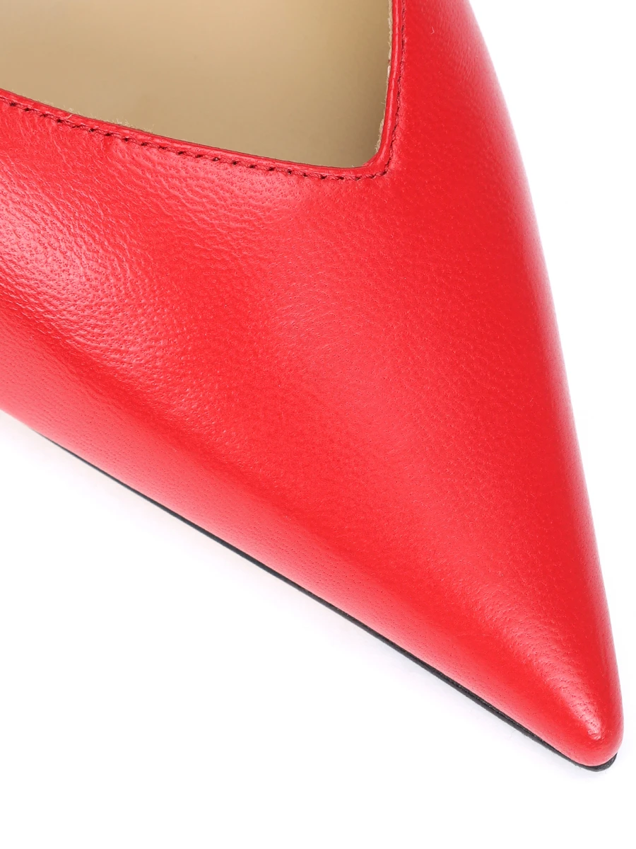 Туфли кожаные KITON D58820K0524F13001 Красный  Фото 5