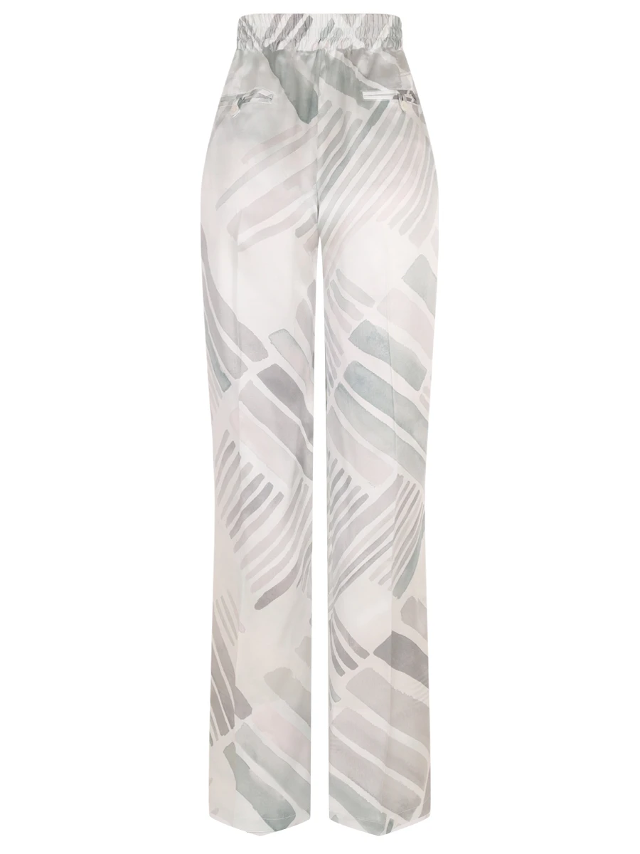 Брюки шелковые KITON D48122K0926E0300P Светло- Зеленый  Фото 2