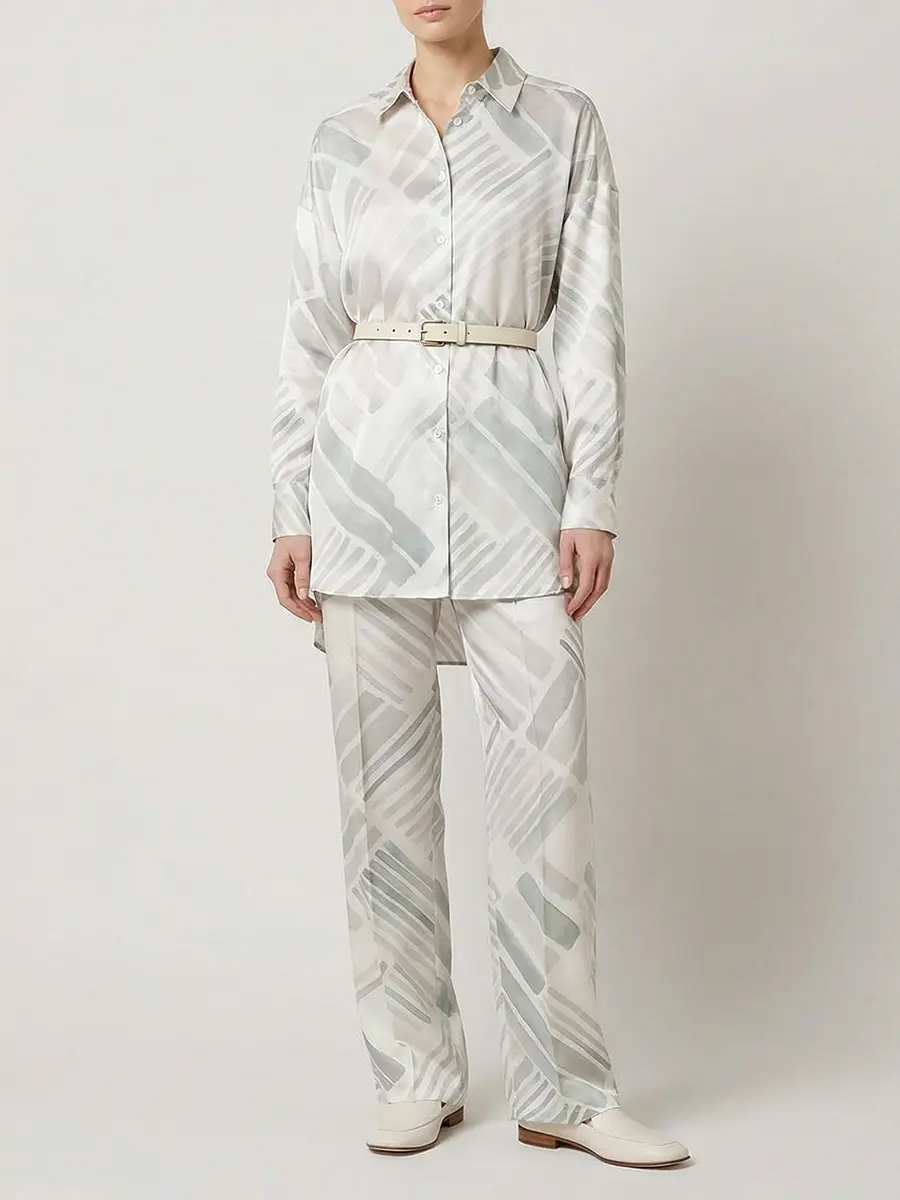 Брюки шелковые KITON D48122K0926E0300P Светло- Зеленый  Фото 2