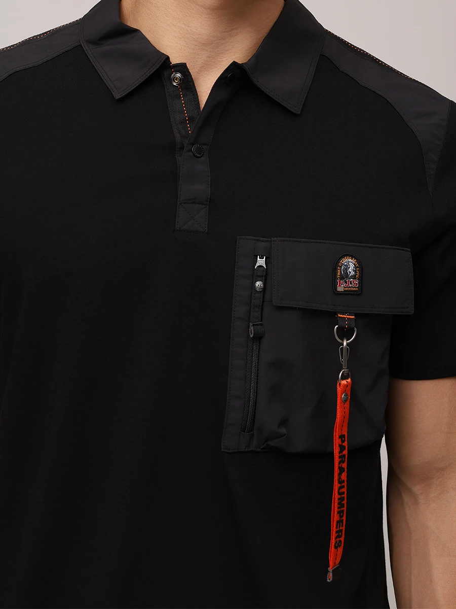 

Поло хлопковое, Черный, 25SMPMPORE10/541 RESCUE