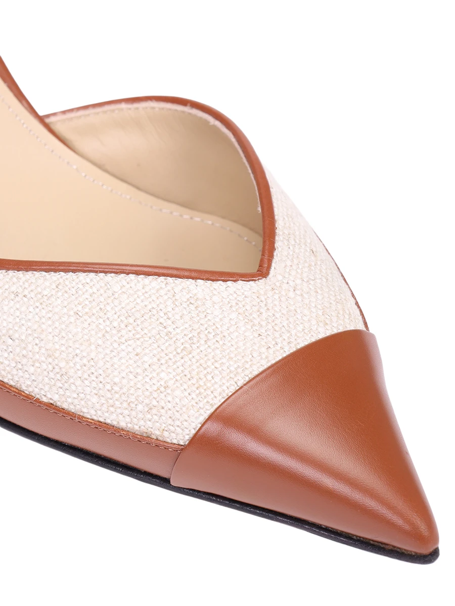 Туфли комбинированные KITON D58829K0910F02004 Бежевый  Фото 5