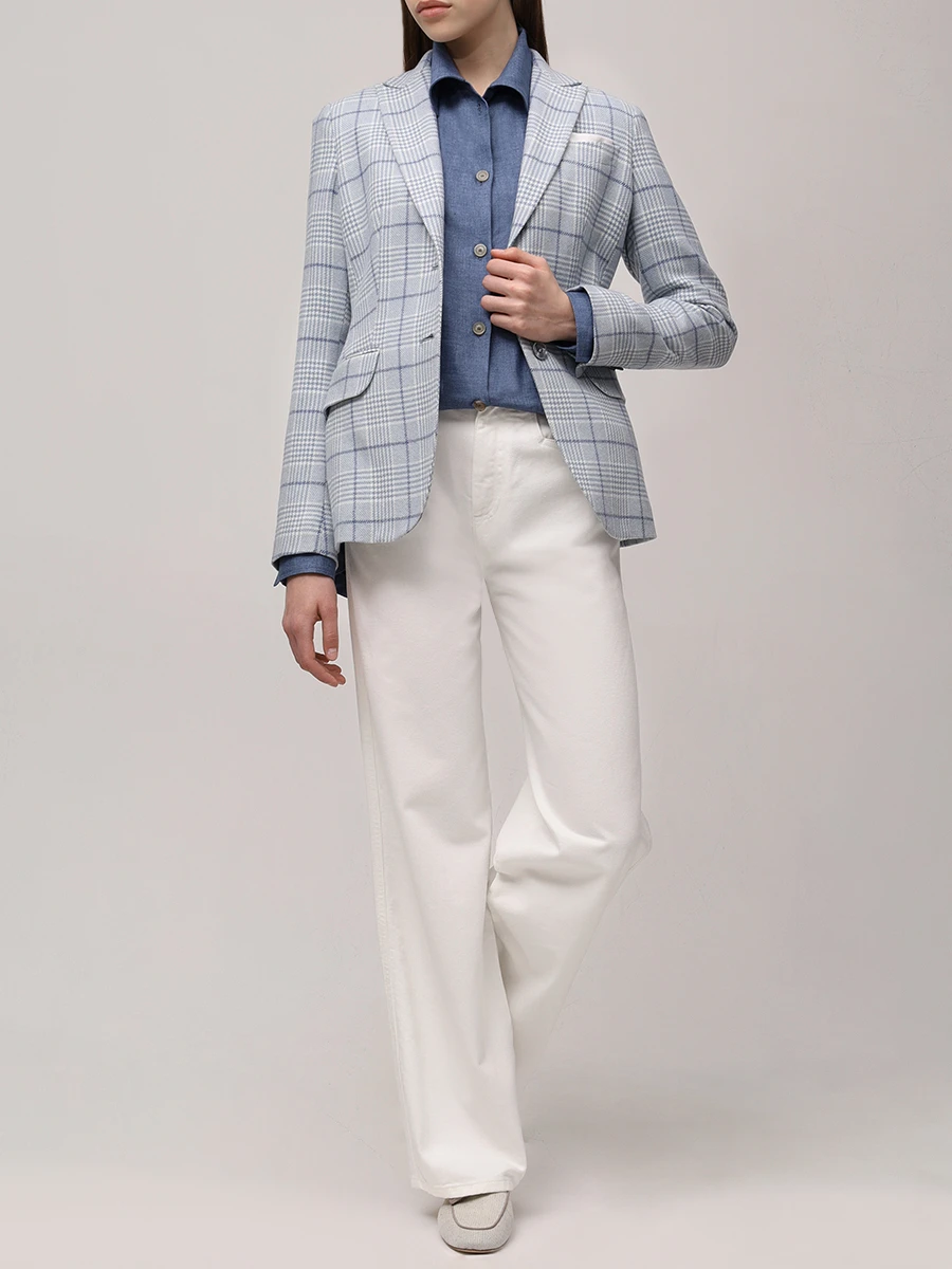 Джинсы хлопковые KITON DJ53102K0927F01002 Белый  Фото 2