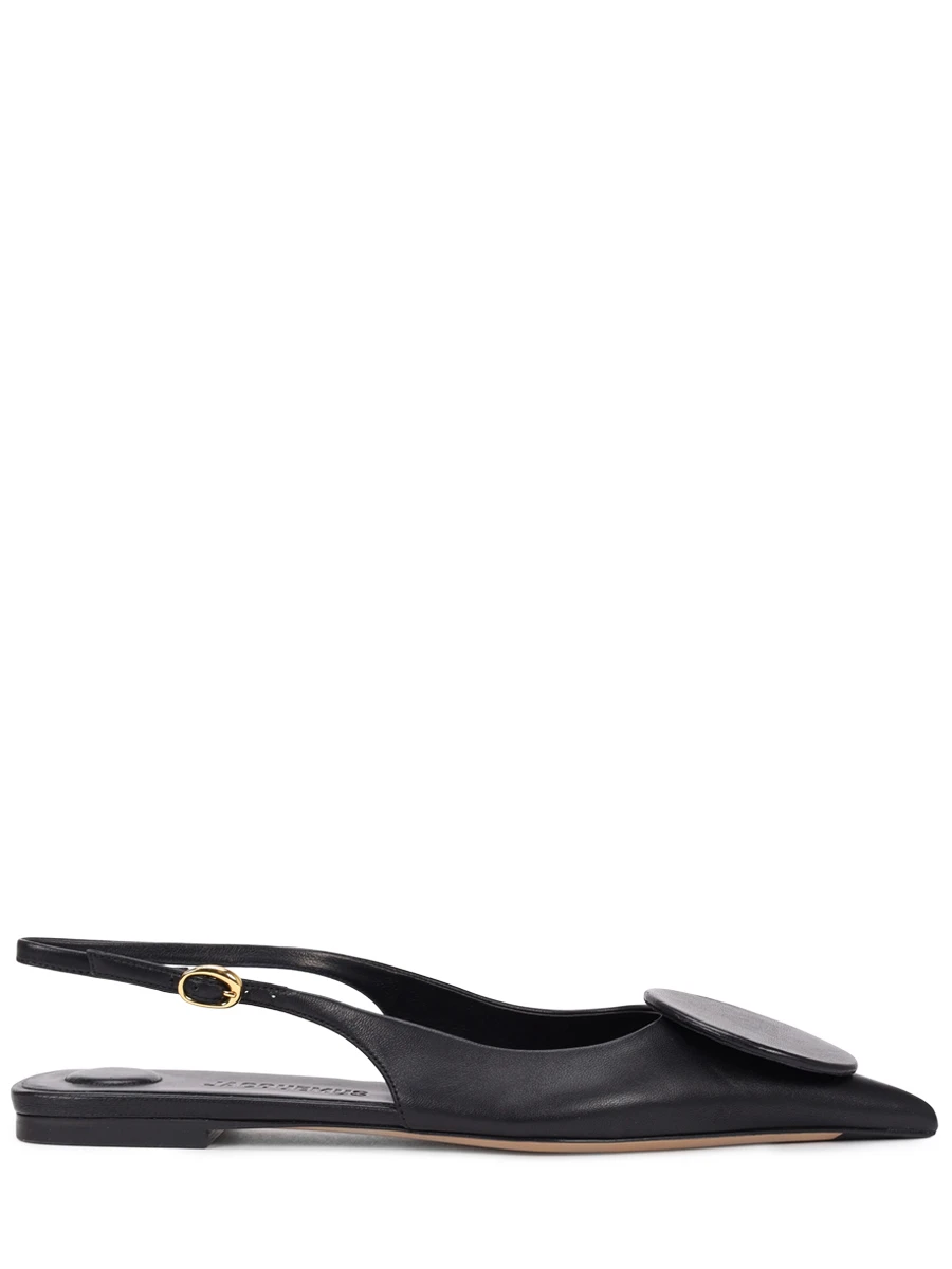 Балетки кожаные JACQUEMUS 241FO0773073 990 Черный 