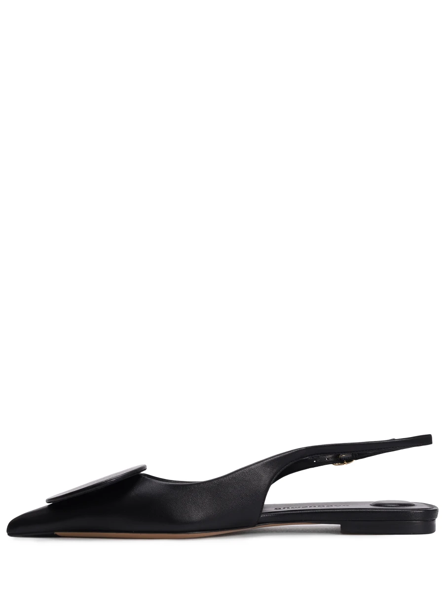 Балетки кожаные JACQUEMUS 241FO0773073 990 Черный  Фото 5
