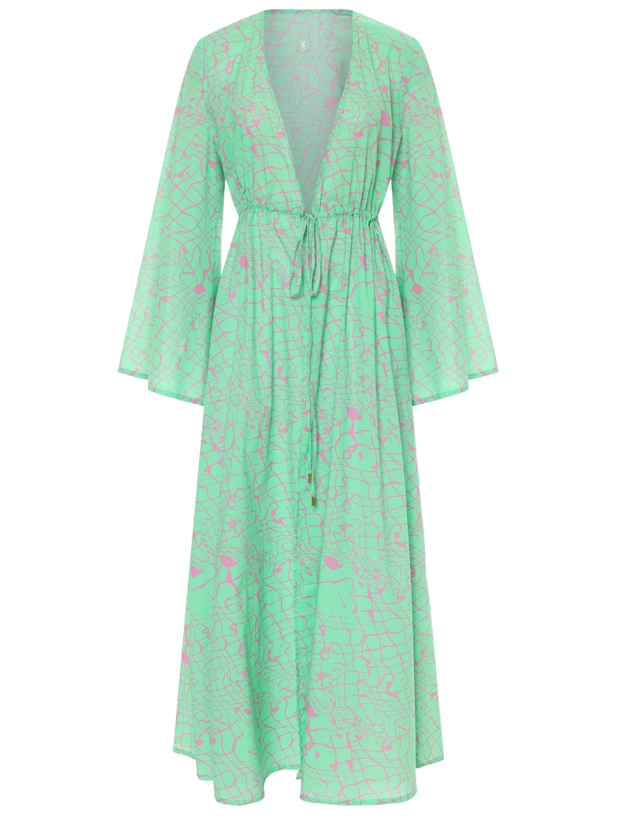 Платье хлопковое LÉAH S25.TUN.088.7000.5016P Зеленый 