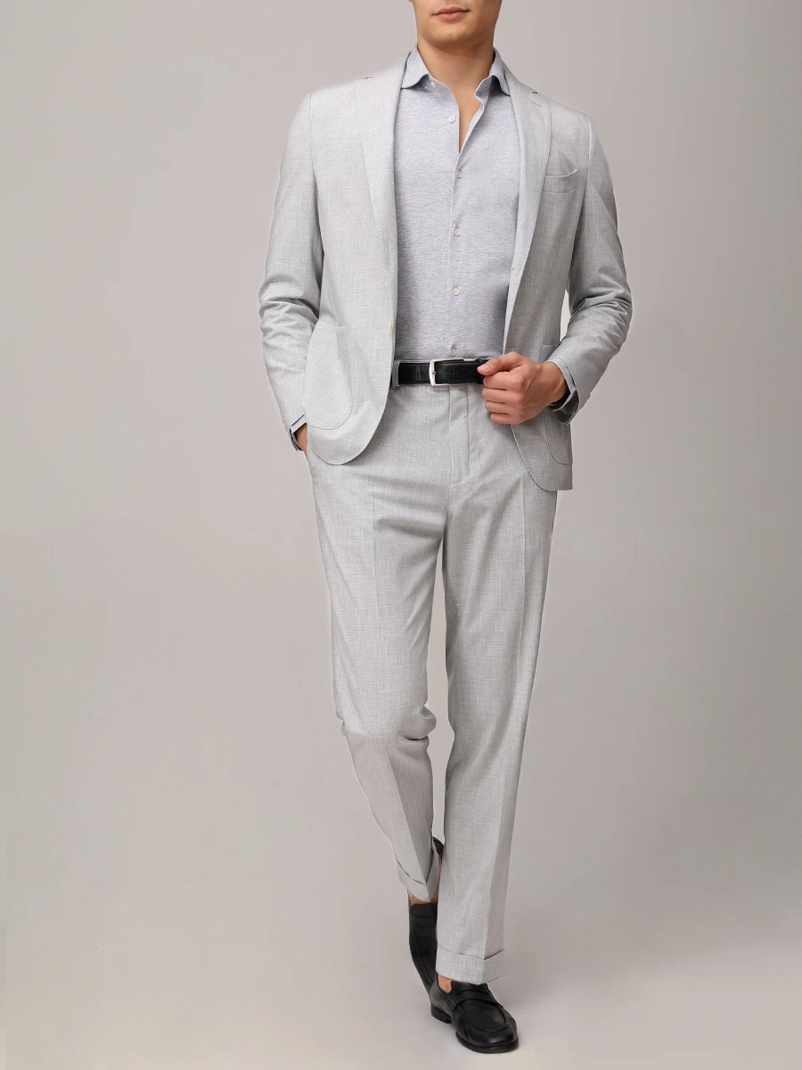 Рубашка Slim Fit хлопковая PAUL TAYLOR PT7CA A036 501 Серый  Фото 2