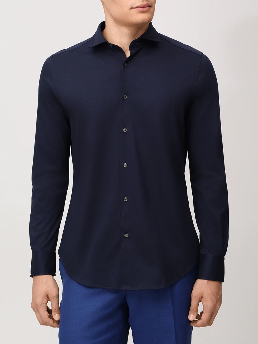 Рубашка Slim Fit хлопковая PAUL TAYLOR PT7CA A036 600 Темно- Синий  Фото 4