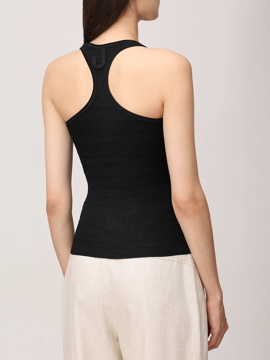 Майка из вискозы JACQUEMUS 251KN5872429 990 Черный  Фото 3