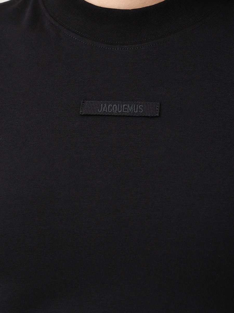Футболка хлопковая JACQUEMUS 241JS1332031 990 Черный  Фото 5