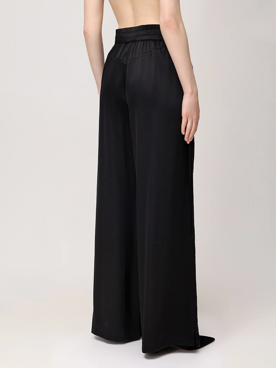 Брюки шелковые JACOB LEE WPS015SS25B Черный  Фото 3