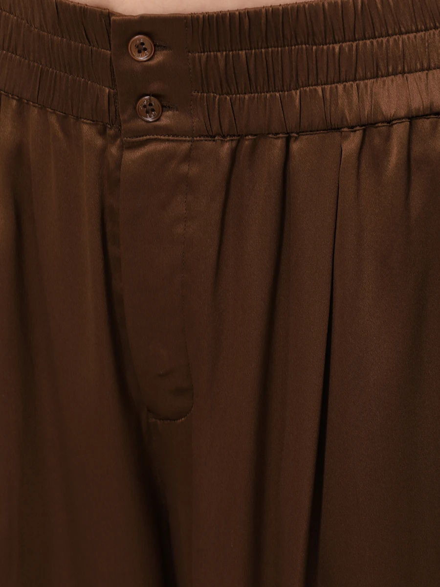 Брюки шелковые JACOB LEE WPS015SS25DC Коричневый  Фото 5