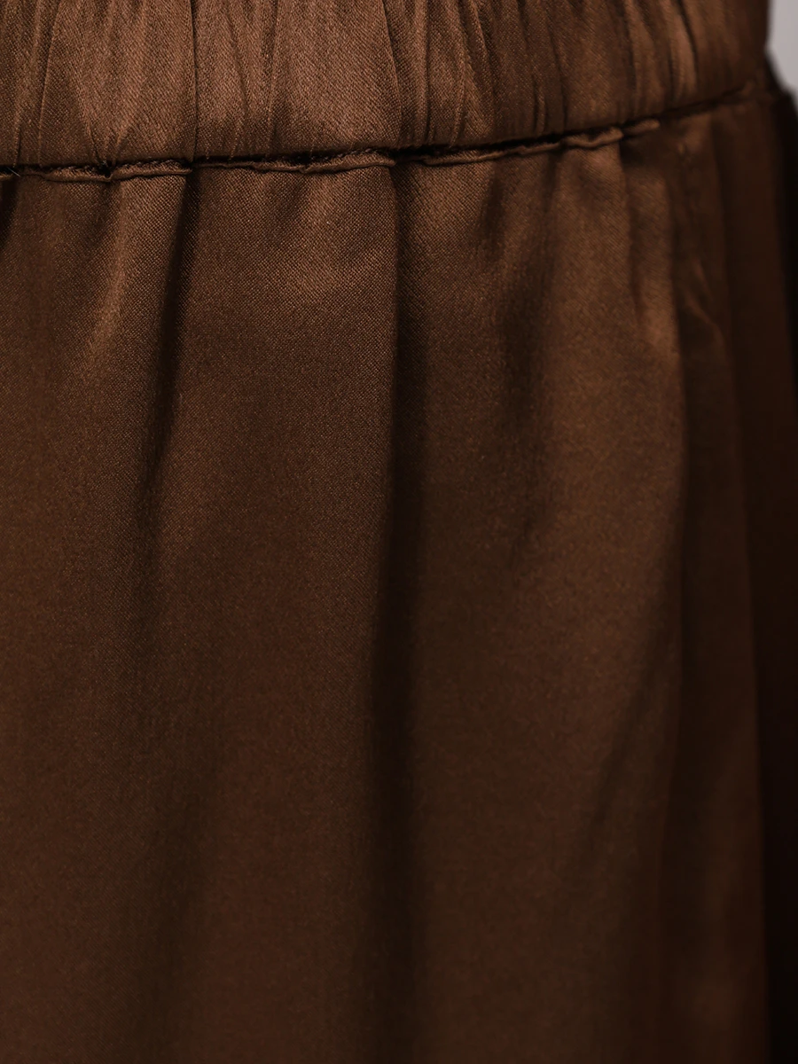 Брюки шелковые JACOB LEE WPS015SS25DC Коричневый  Фото 6