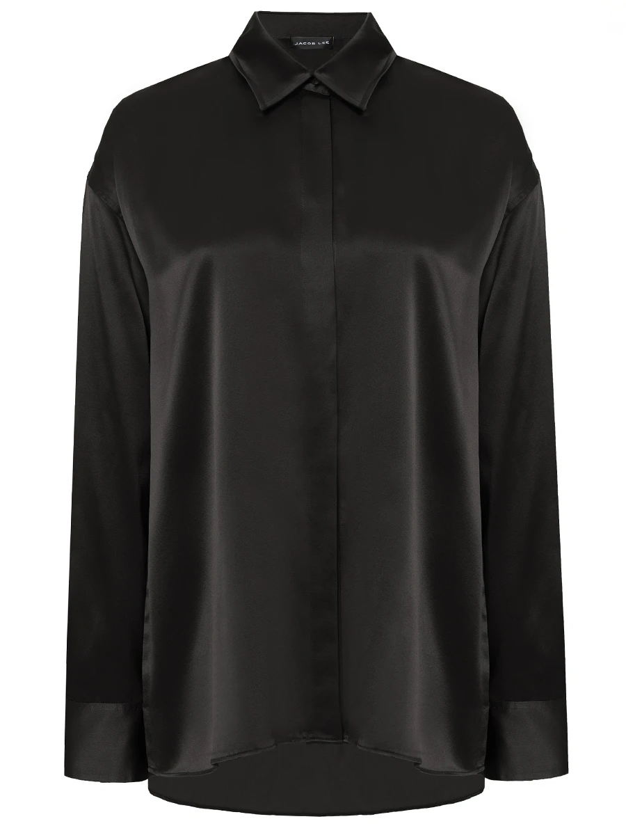 

Блуза шелковая, Черный, WSS020SS25B