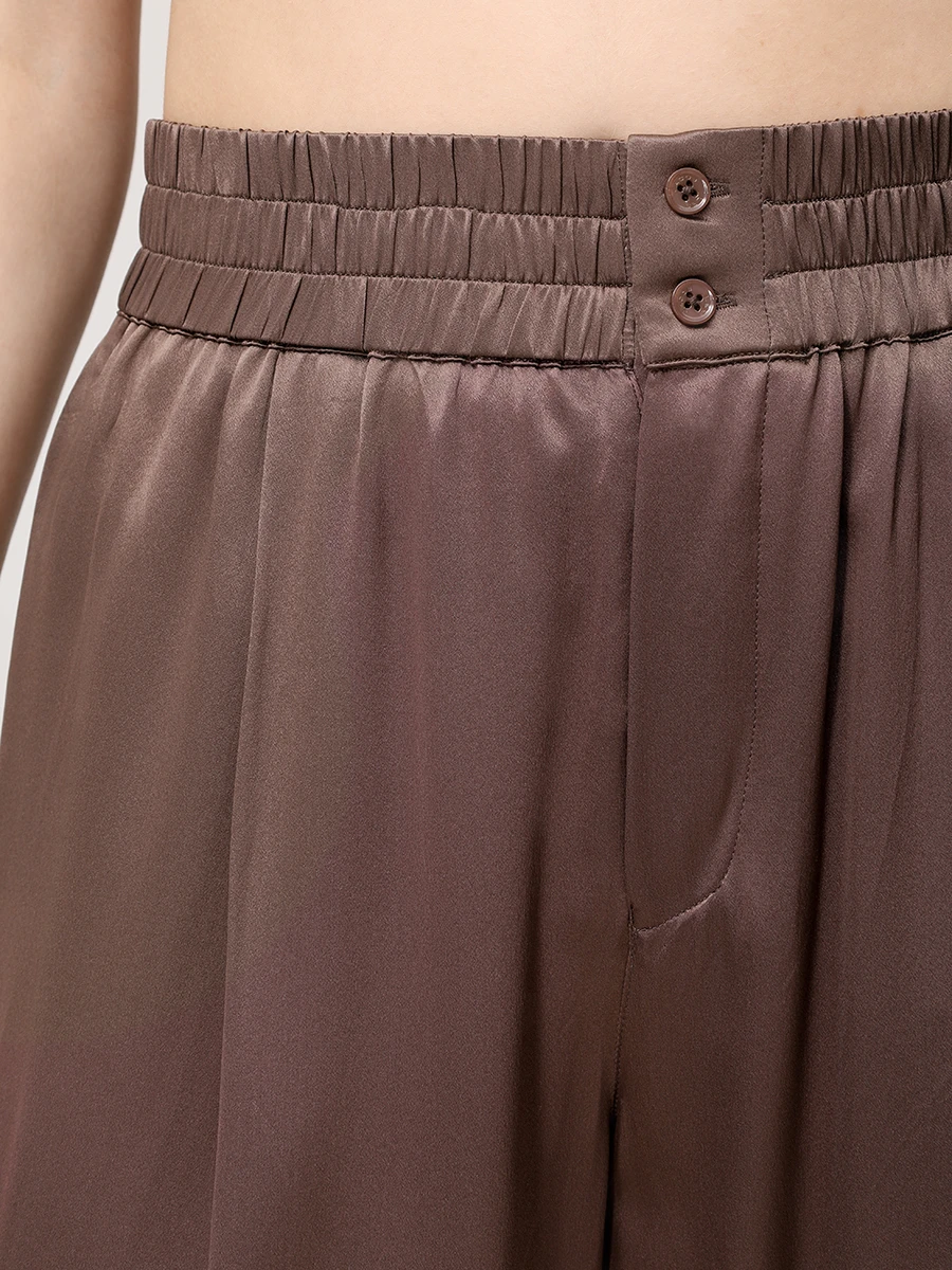 Брюки шелковые JACOB LEE WPS015SS25TR Коричневый  Фото 5
