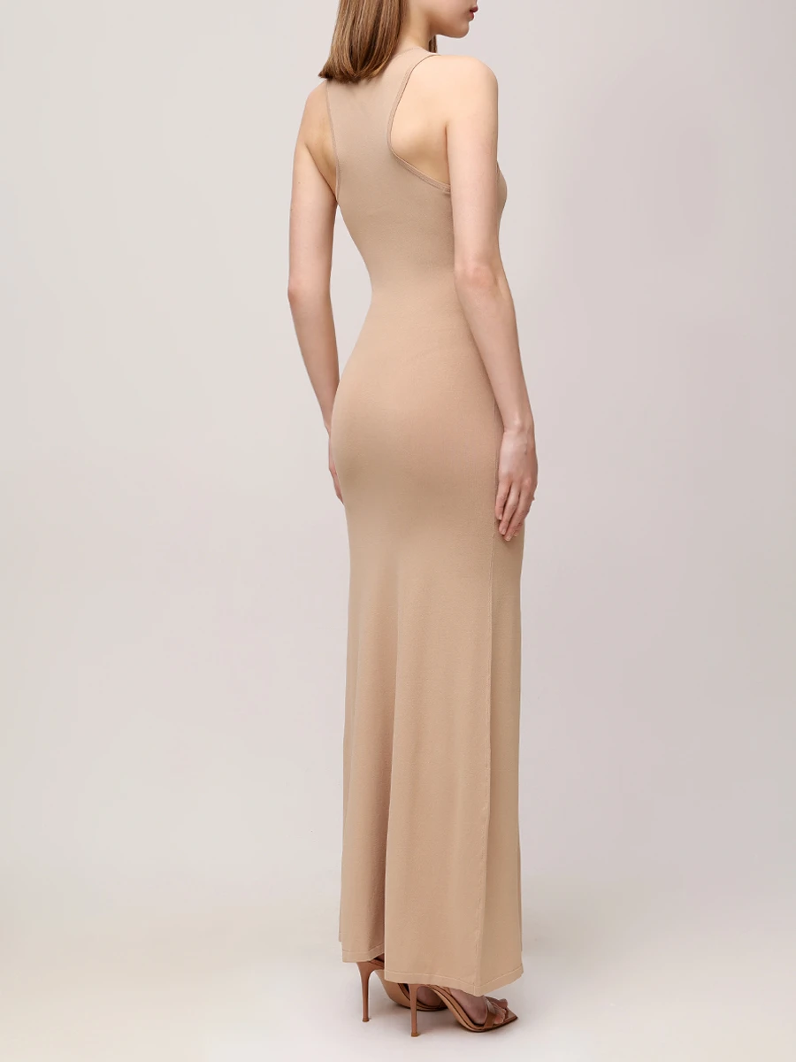 Платье из вискозы JACOB LEE WKD027SS25DC Бежевый  Фото 3