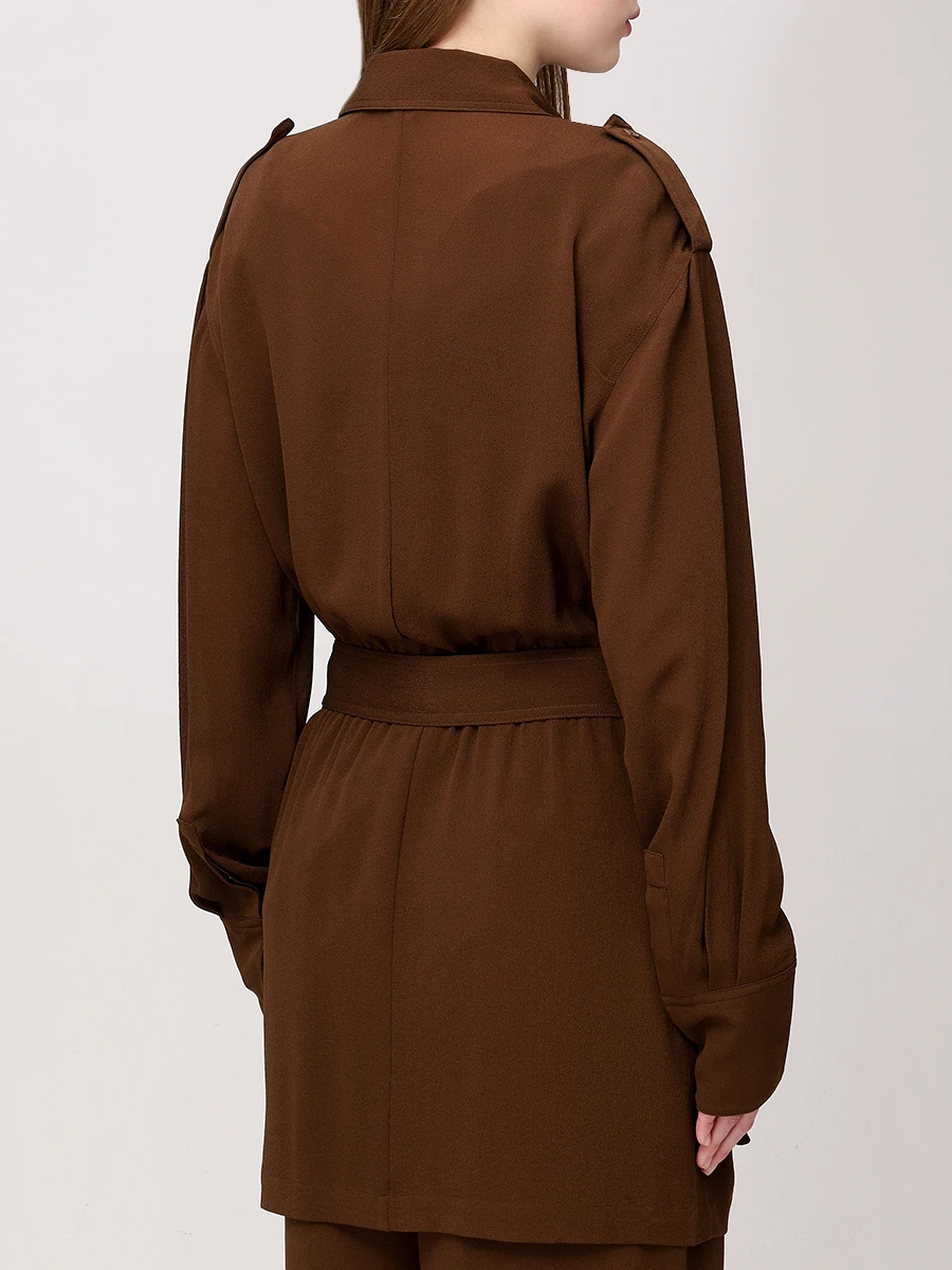Платье шелковое JACOB LEE WSS020SS25TR Коричневый  Фото 3