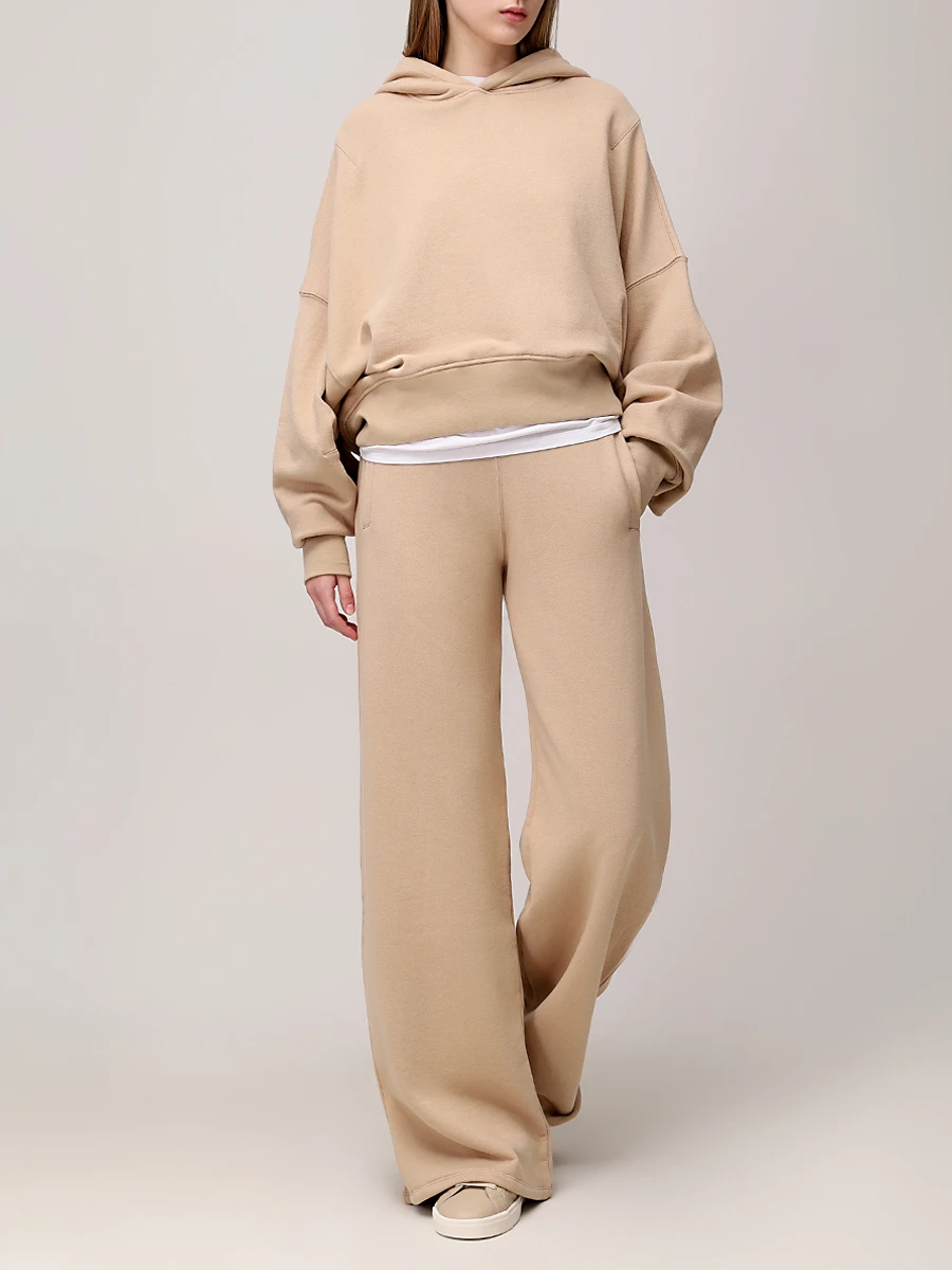 Худи хлопковое JACOB LEE WH0104SS25SD Бежевый  Фото 2