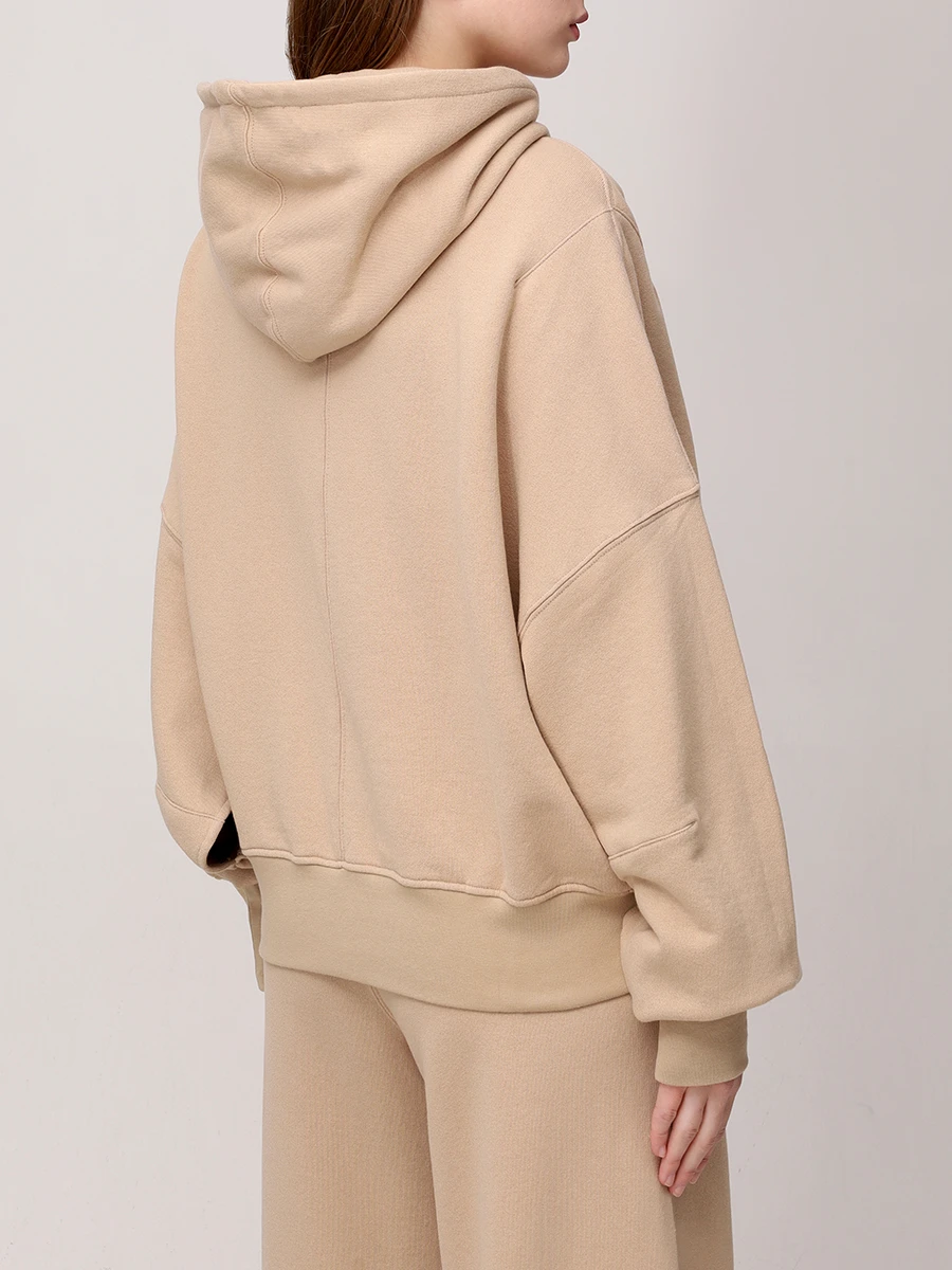 Худи хлопковое JACOB LEE WH0104SS25SD Бежевый  Фото 3