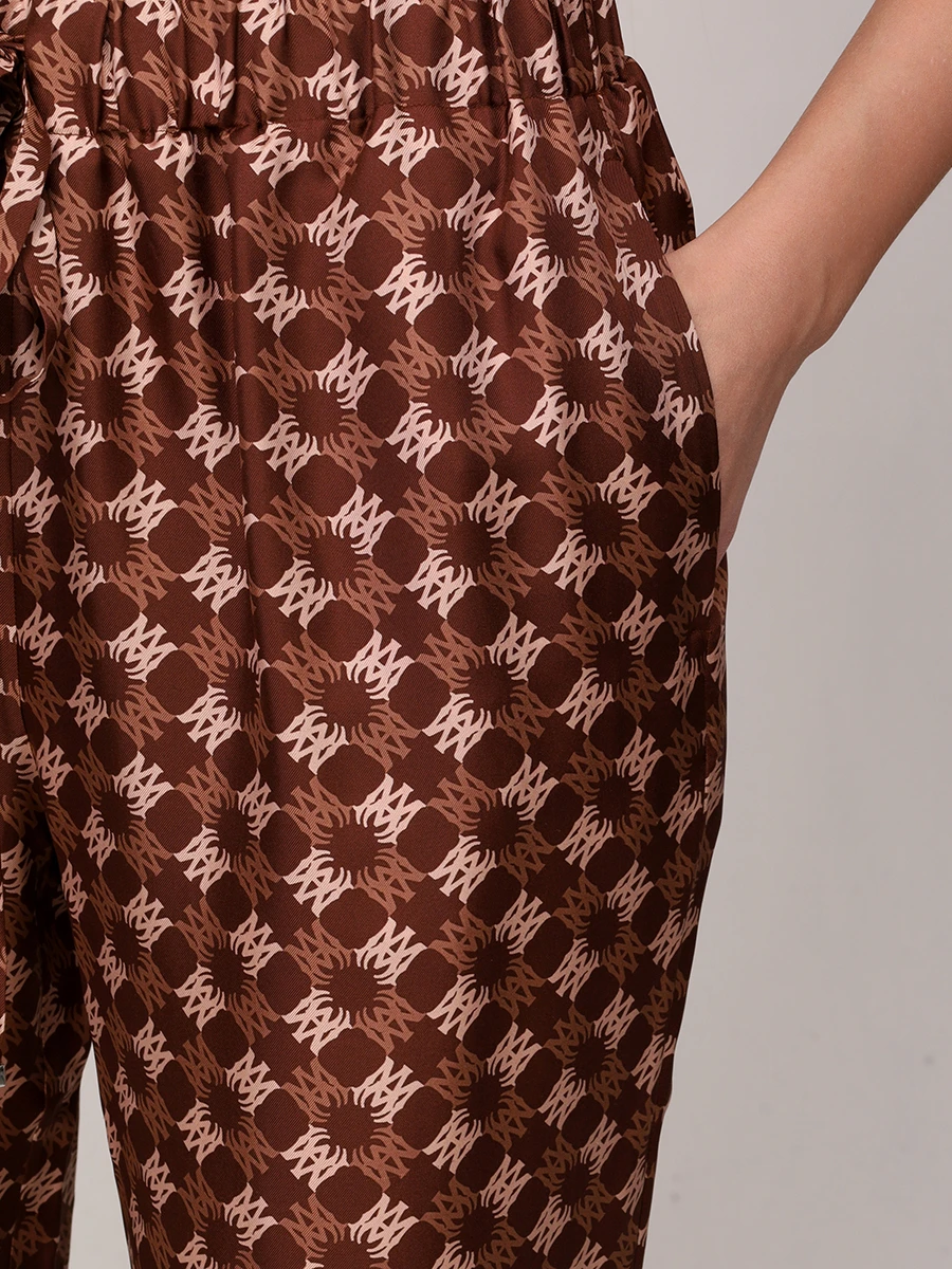 

Брюки шелковые, Коричневый, AWPACA1014